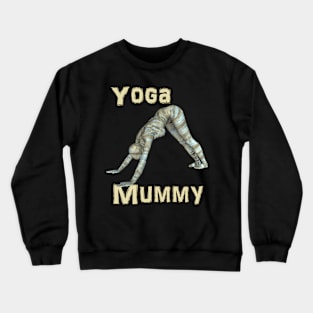 Yoga Mummy Downward Dog Pose Crewneck Sweatshirt